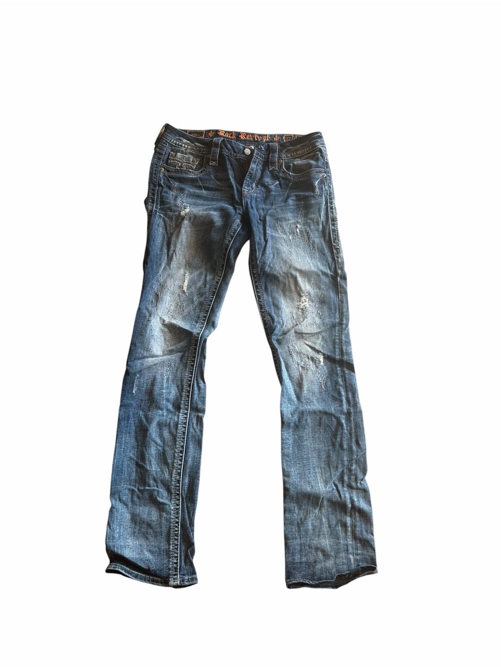 Rock Revival Women's Straight Leg Jeans — Medium Blue Wash